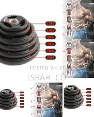 2.5kgs 2 Piece of Rubber Coated Hand Grip Bumper Weight Plate