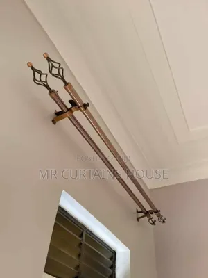 Curtain Rods Metallic and Plastic