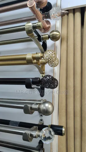 Curtain Rods Metallic and Plastic