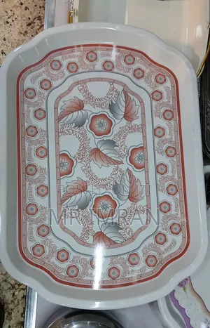 1pc Decorative Melamine Serving Tray