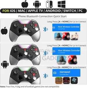 Bluetooth Controller for Switch/Pc/iPhone/Android/Apple