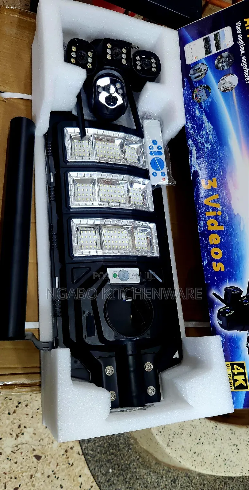 Ai Solar Camera and Street Light 2-in-1 Security System.