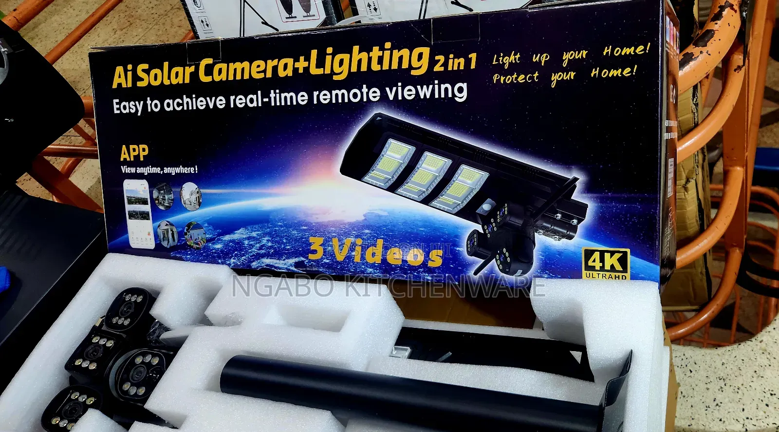 Ai Solar Camera and Street Light 2-in-1 Security System.