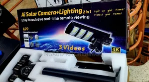 Ai Solar Camera and Street Light 2-in-1 Security System.