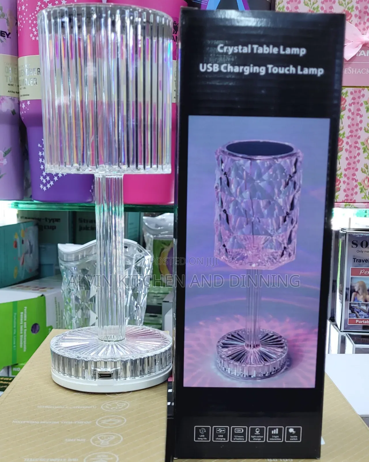 Rechargeable Crystal Table Lamp