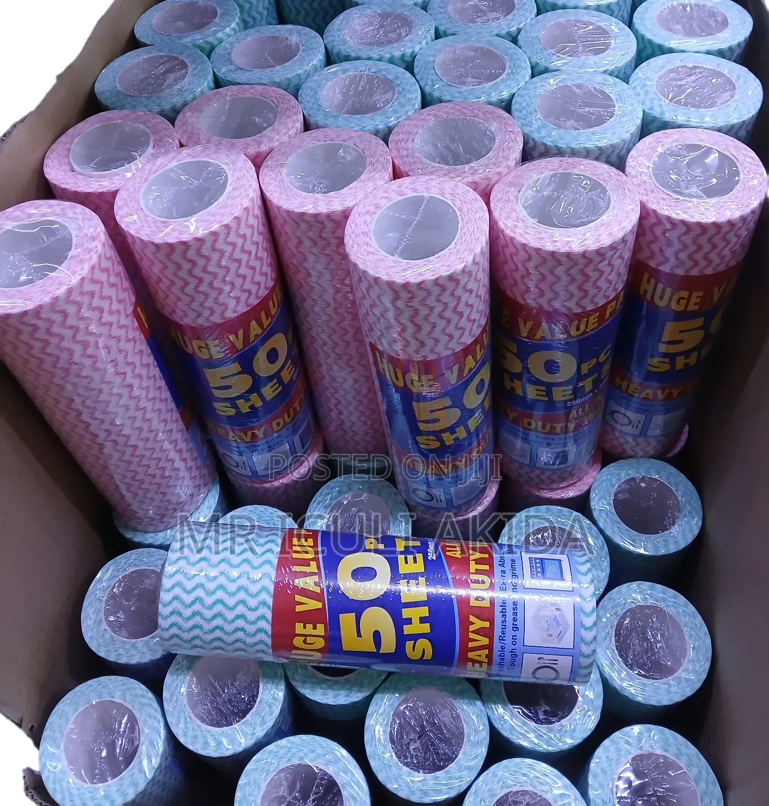50sheets Roll Reusable, Non-Woven Cleaning Towels