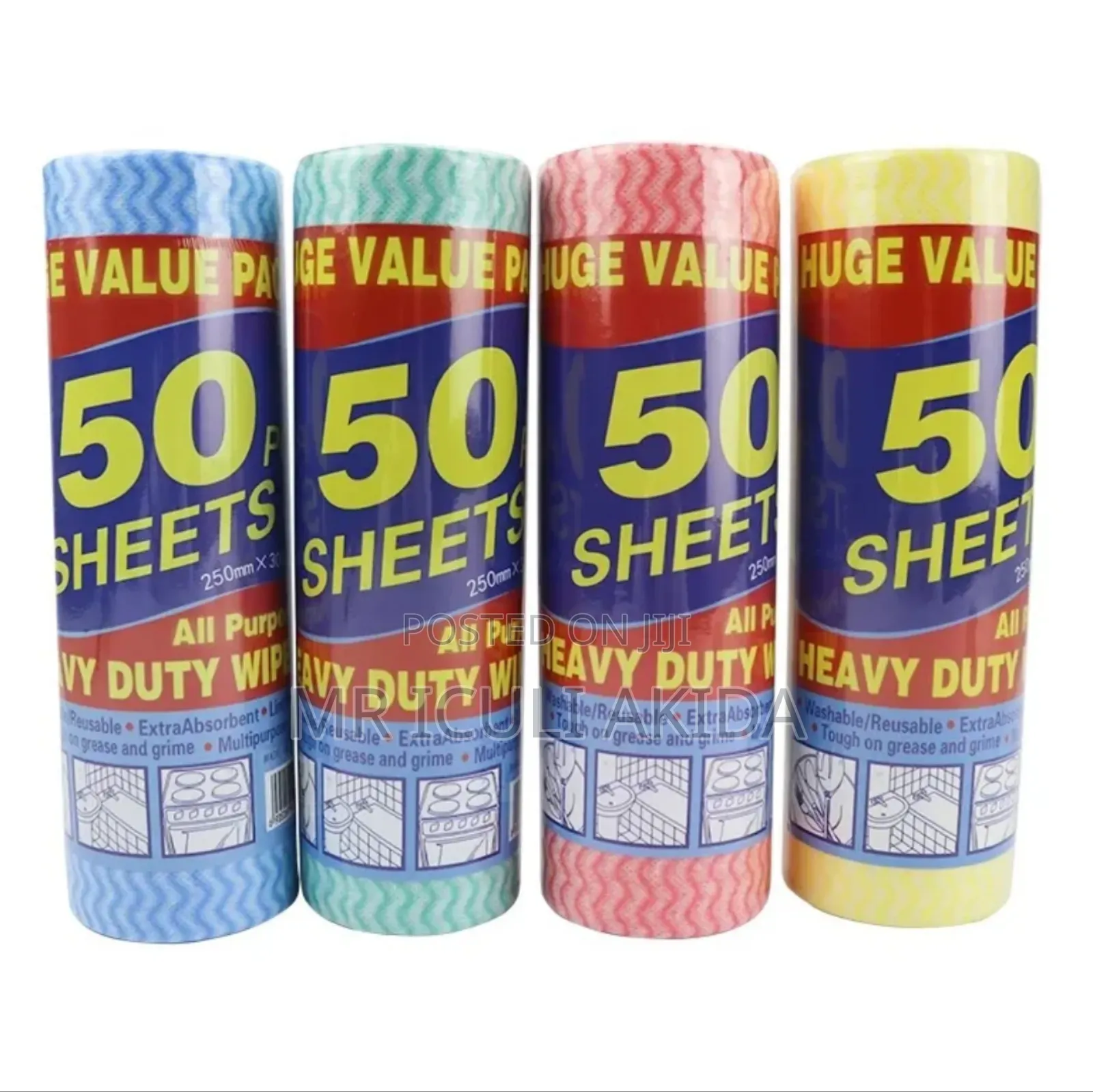 50sheets Roll Reusable, Non-Woven Cleaning Towels