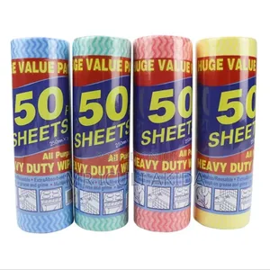 50sheets Roll Reusable, Non-Woven Cleaning Towels
