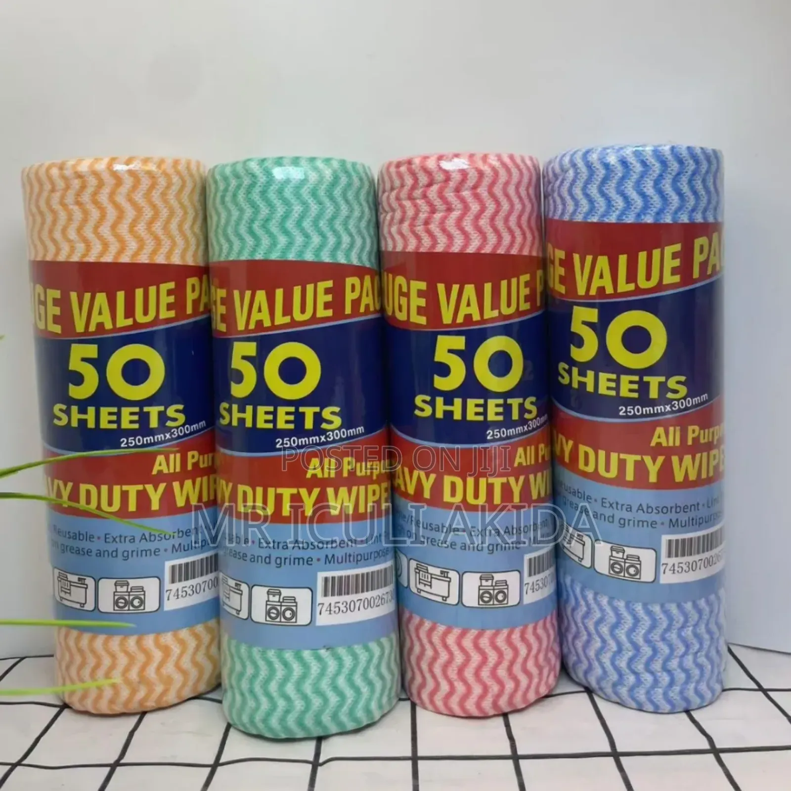 50sheets Roll Reusable, Non-Woven Cleaning Towels