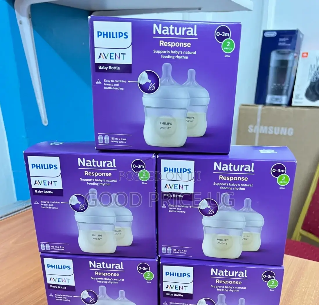 Philips Avent Natural Response Baby Bottle (125ml/4oz, 2-Pack).