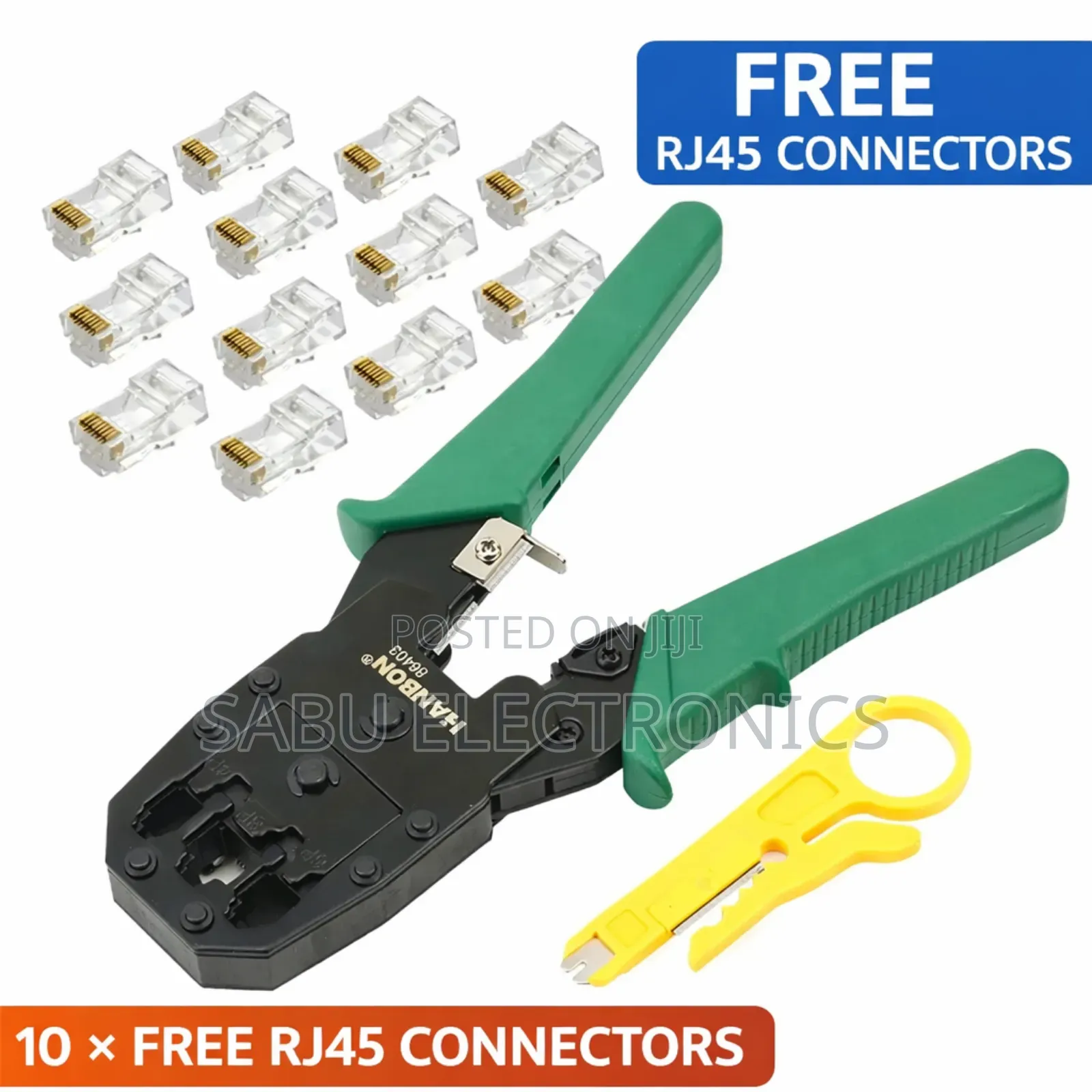 3-in-1 Network Crimping Tool Lan Cable + 10 Free Rj45 Connectors