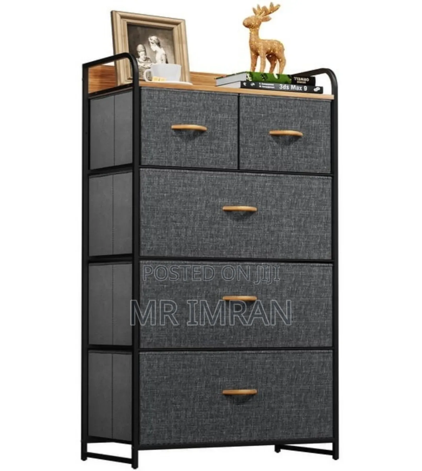 5-Drawer Fabric Dresser or Storage Organizer Unit