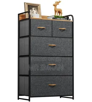 5-Drawer Fabric Dresser or Storage Organizer Unit