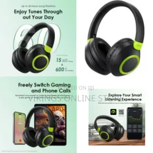 Oraimo Boompop 2s Enc Bluetooth Over-Ear Wireless Headphones - Black