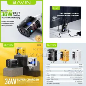 Bavin Transparent 36w Quick Charge 3.0 With Type C Usb Dual Ports