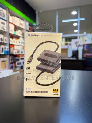 Powerology 4-in-1 Usb-C Multi-Function Hub