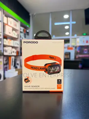 Porodo Wave-Sensor Rechargeable Led Headlamp