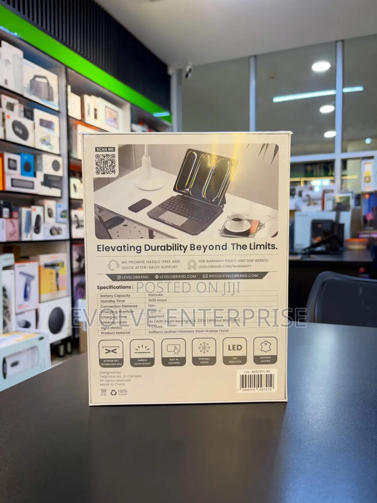 Levelo Aeroboard Saffiano Leather Wireless Keyboard
