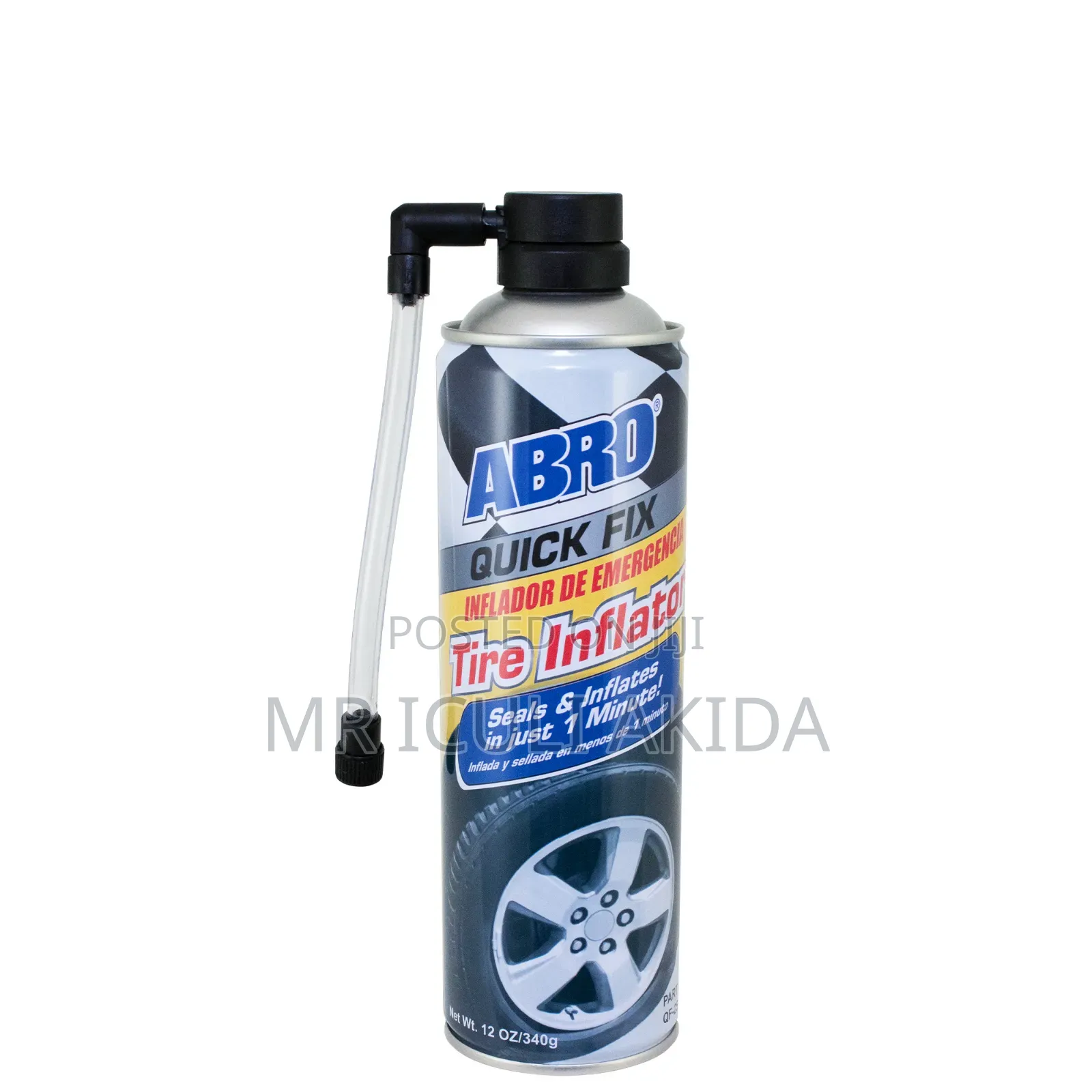 Abro Quick Fix Tire Inflator Cans, Designed for Emergency Use