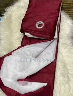 Curtains 3pcs ~ Maroon