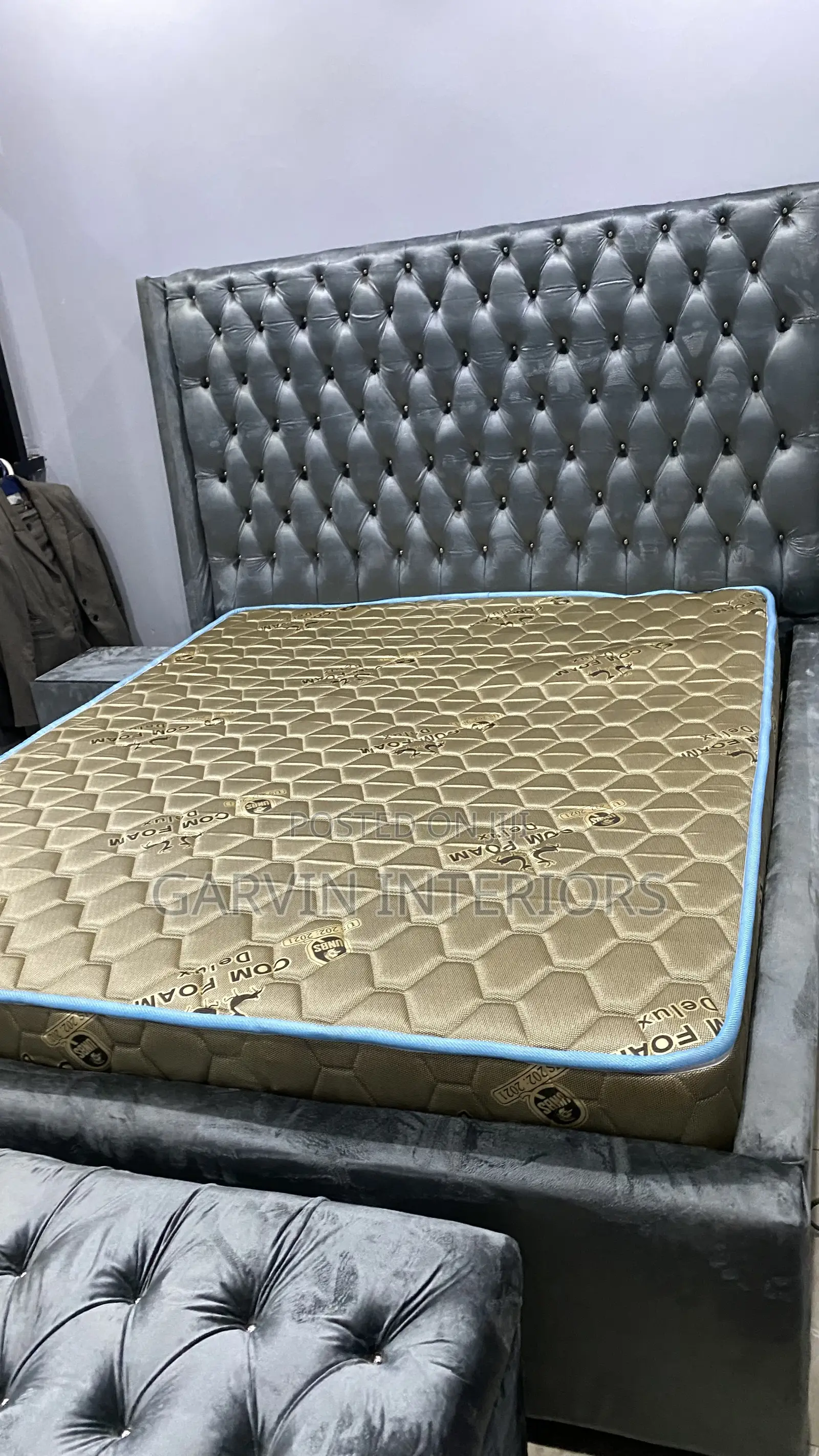 Silver Grey Bed Available