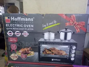 55l Hoffmans Hm-753 Electric Oven With 2 Hot Plates.
