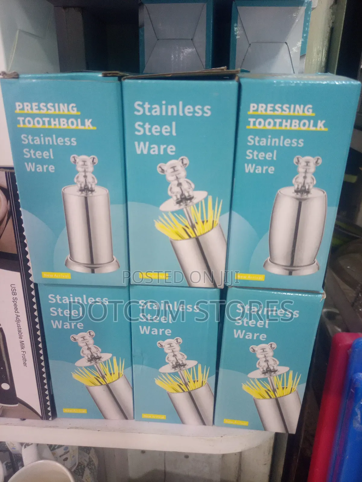 Stainless Steel Automatic Toothpick Holder And Dispenser