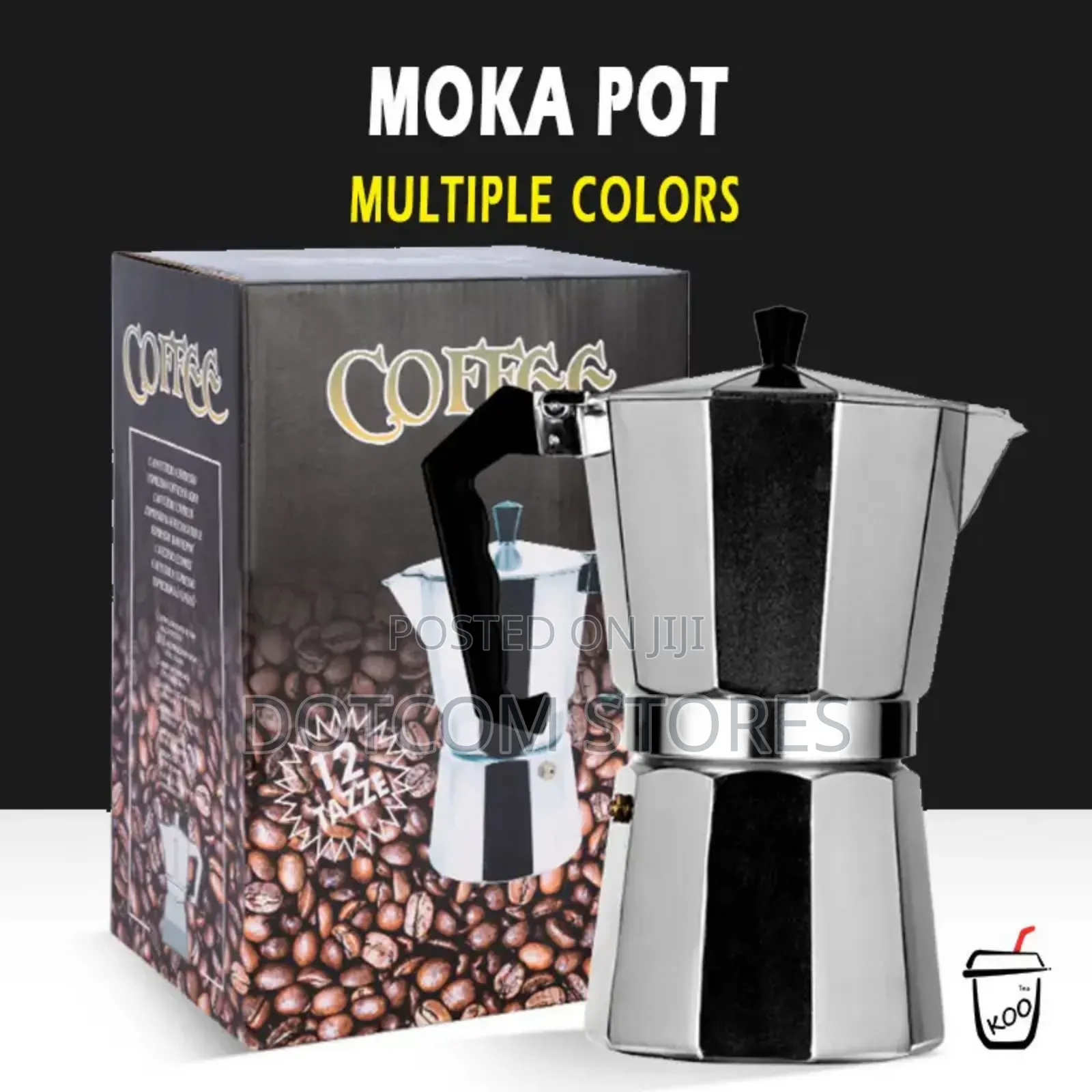 6-Cup Stovetop Moka Pot Coffee Maker,