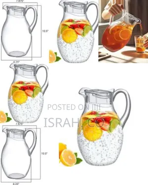 Bubbly Grand - Acrylic Pitcher (96 Oz), Clear Plastic Water Pitcher