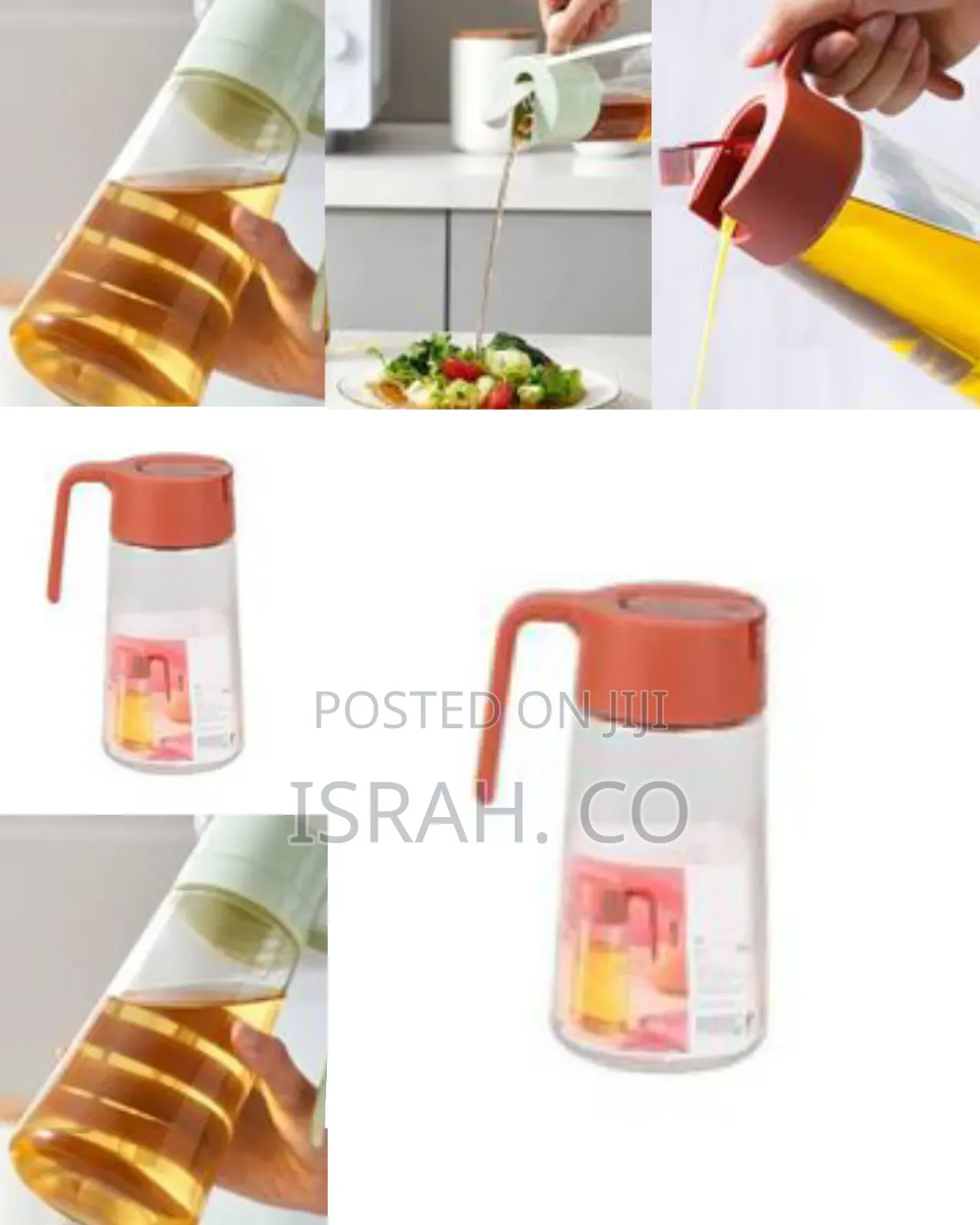 Automatic Open-Close Oil Dispenser 700ml Glass Oil Can Leakproof