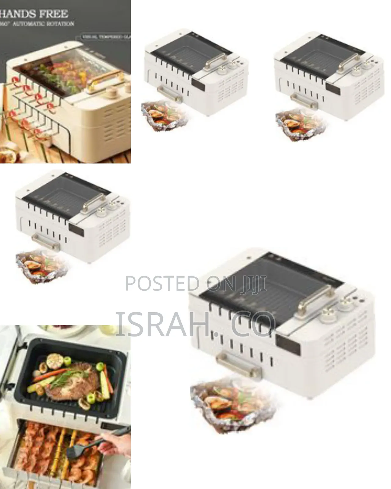 Electric BBQ Kebab Grill Machine, Non Stick Household Smokel