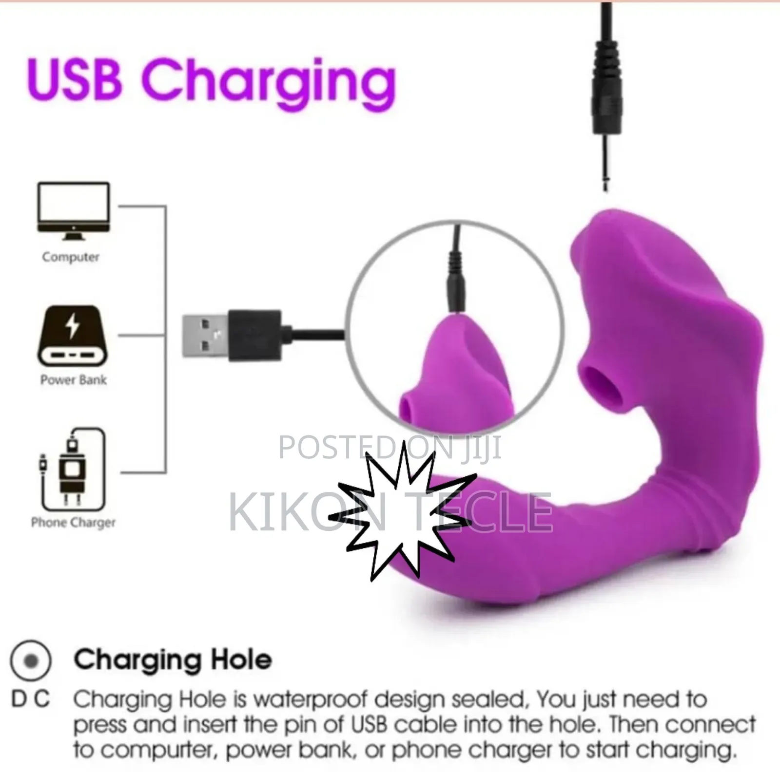 Sex Stimulating Vibrator, Licking With 10 Mode Function.