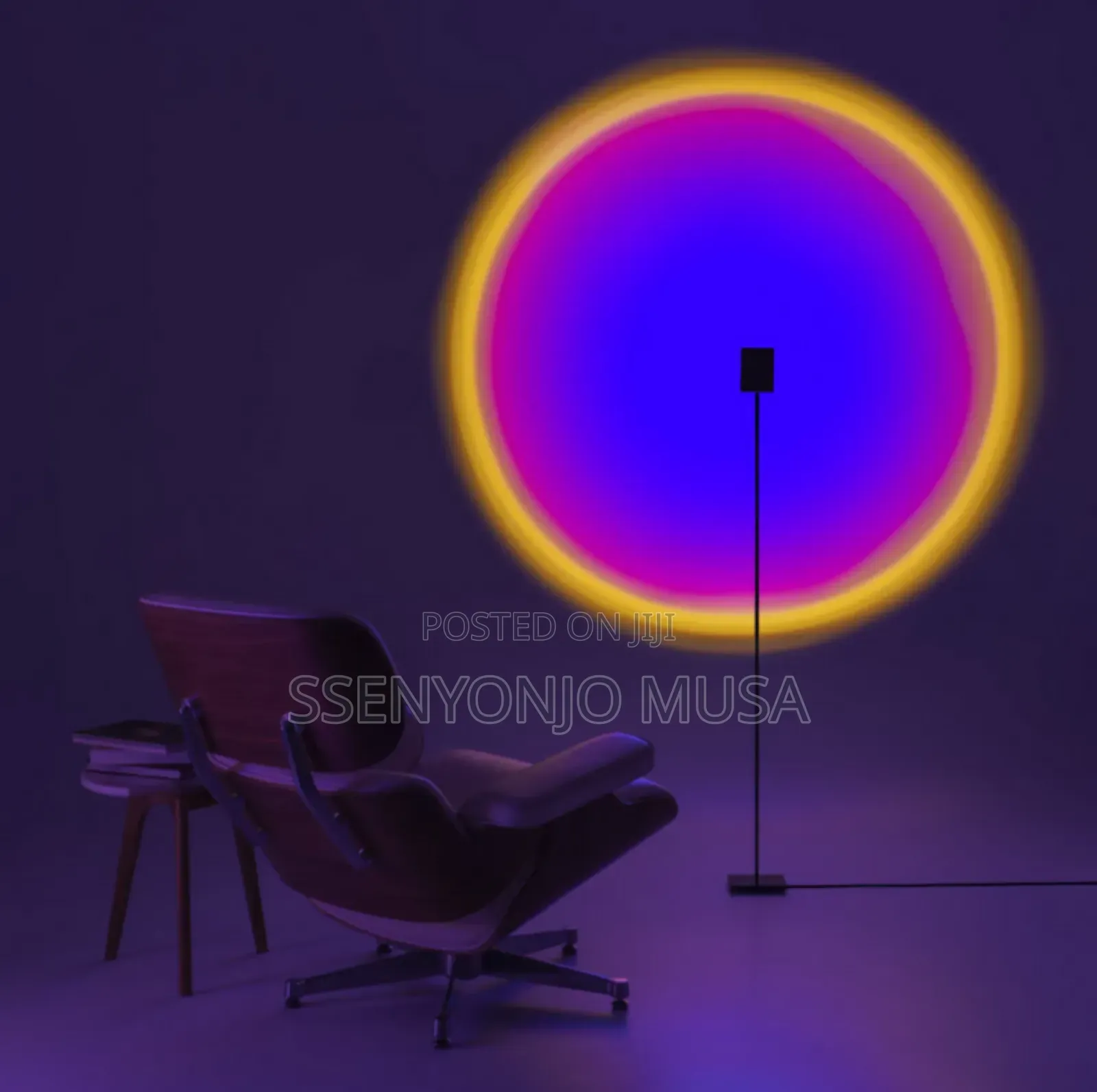 Modern RGB Sunset Floor Lamp – Dimmable Rainbow Ambient Light