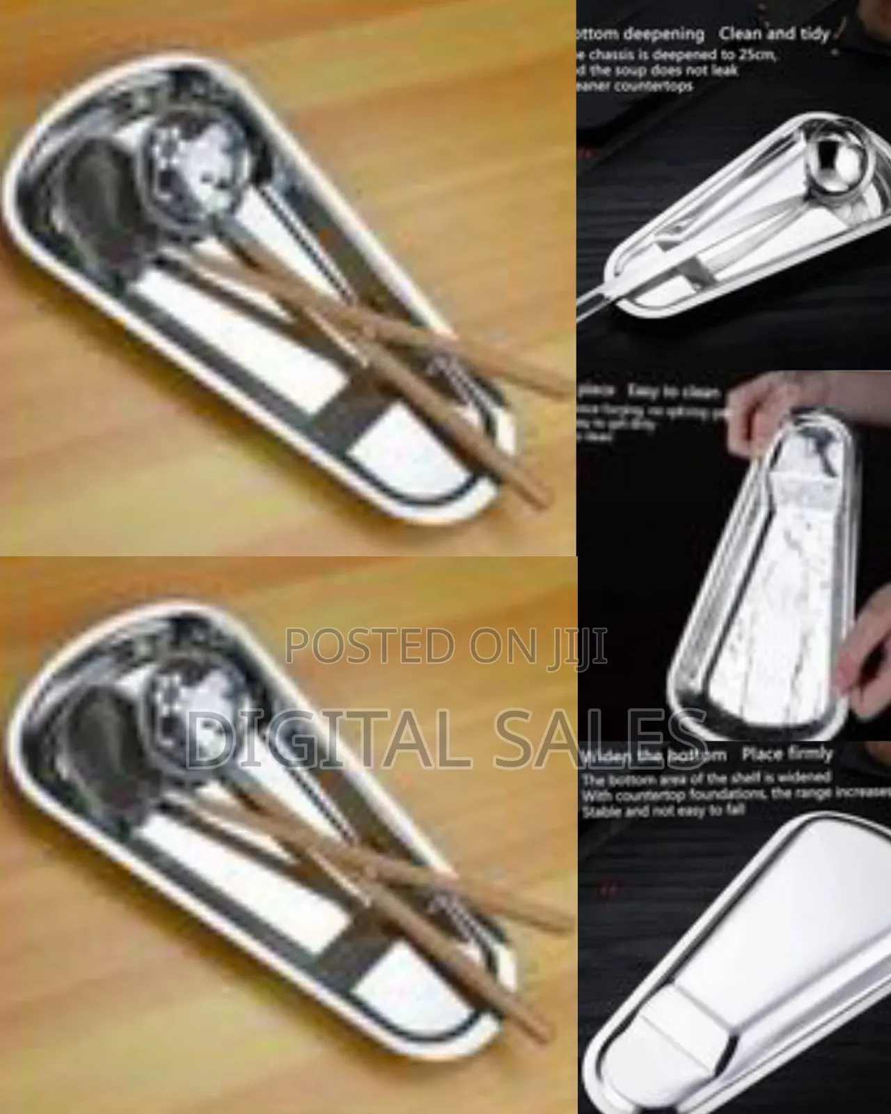 Stainless Steel Hot Pot Utensil Drip Tray Set