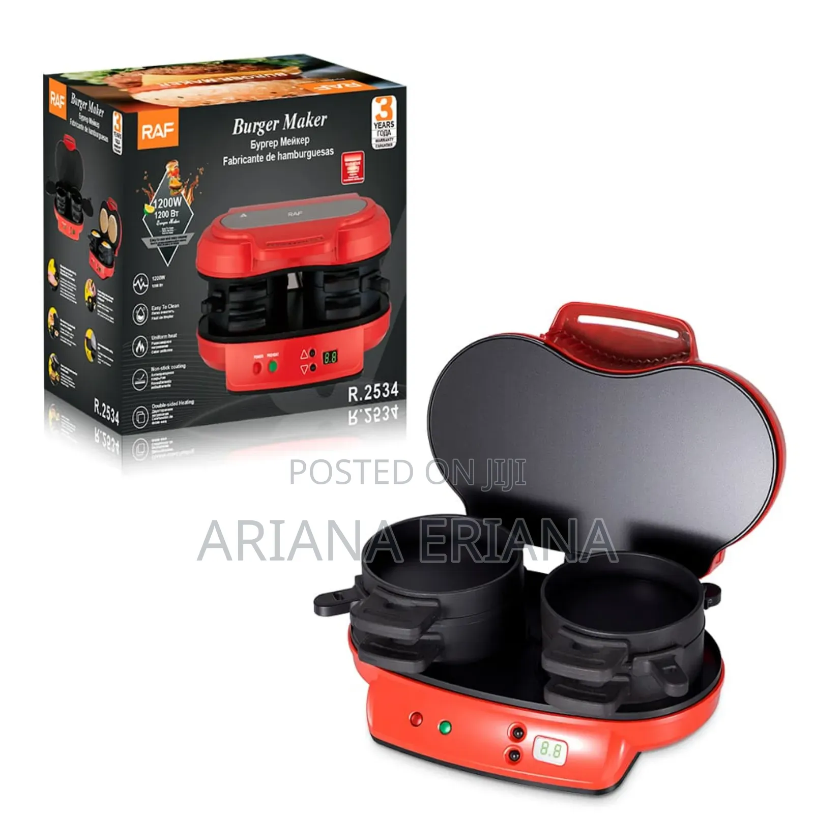 Raf Double Burger Maker (Model R.2534