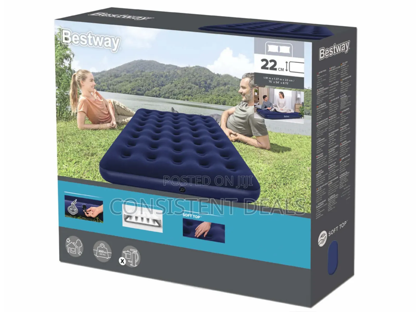 Bestway 5x6 Inflatable Air Mattress With Pump