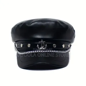Leather Berets Vintage Cashual Army Caps