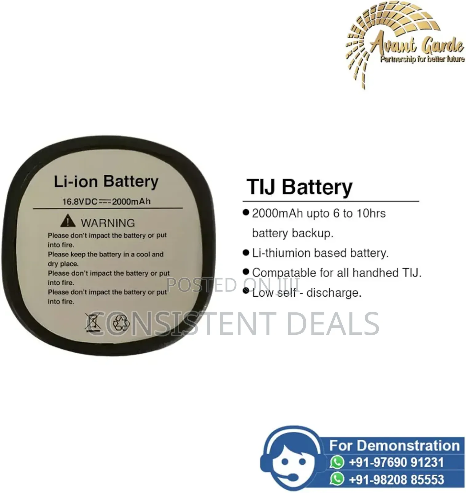 Handheld Inkjet Printer Battery
