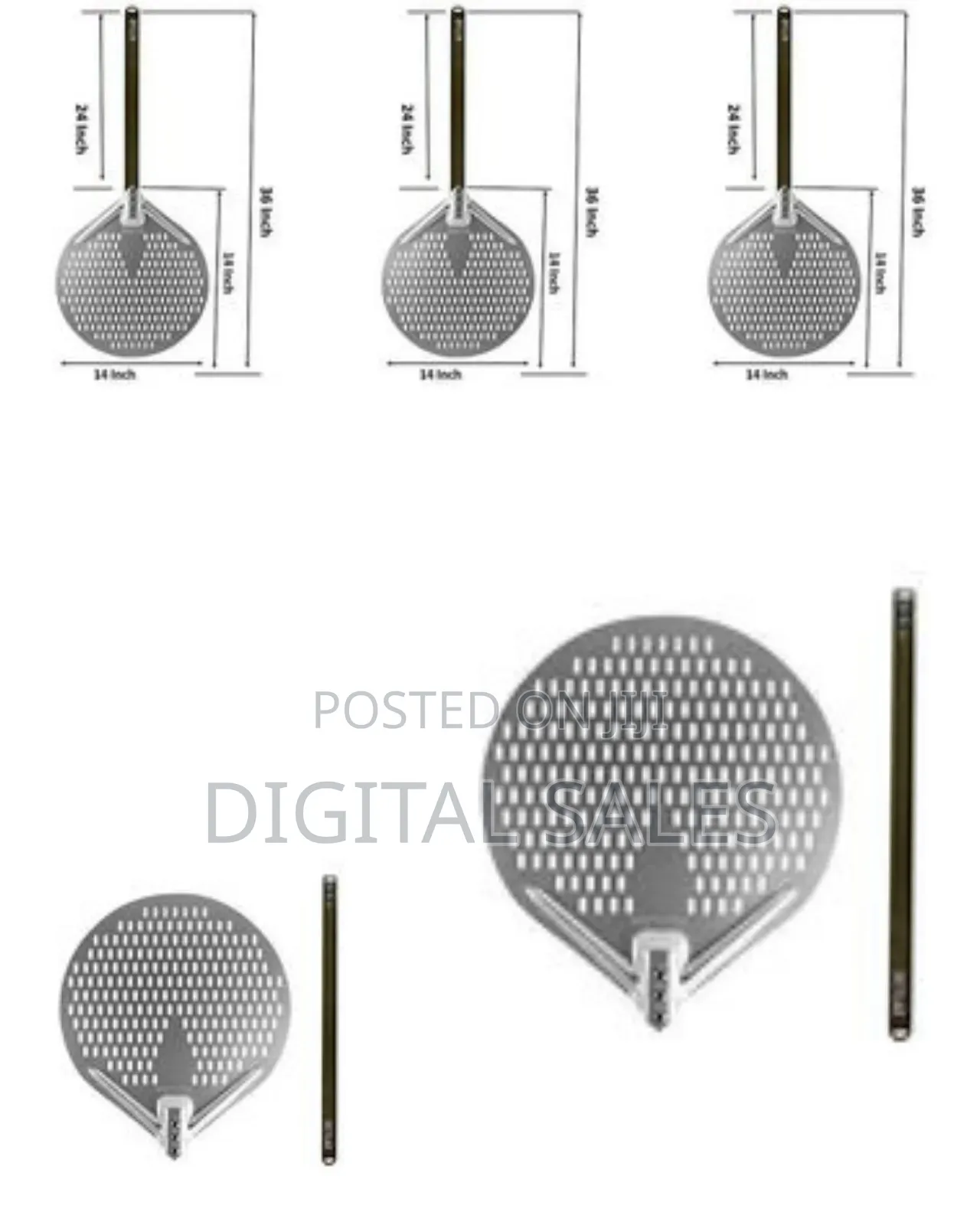 Professional Perforated Pizza Peel With Long Handle
