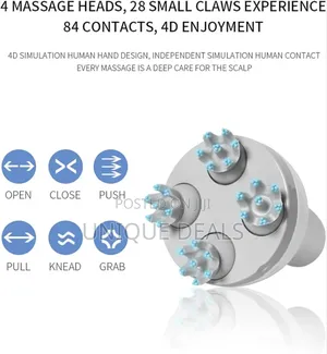 Electric Scalp Massager, With 4 Kneading Massage Heads