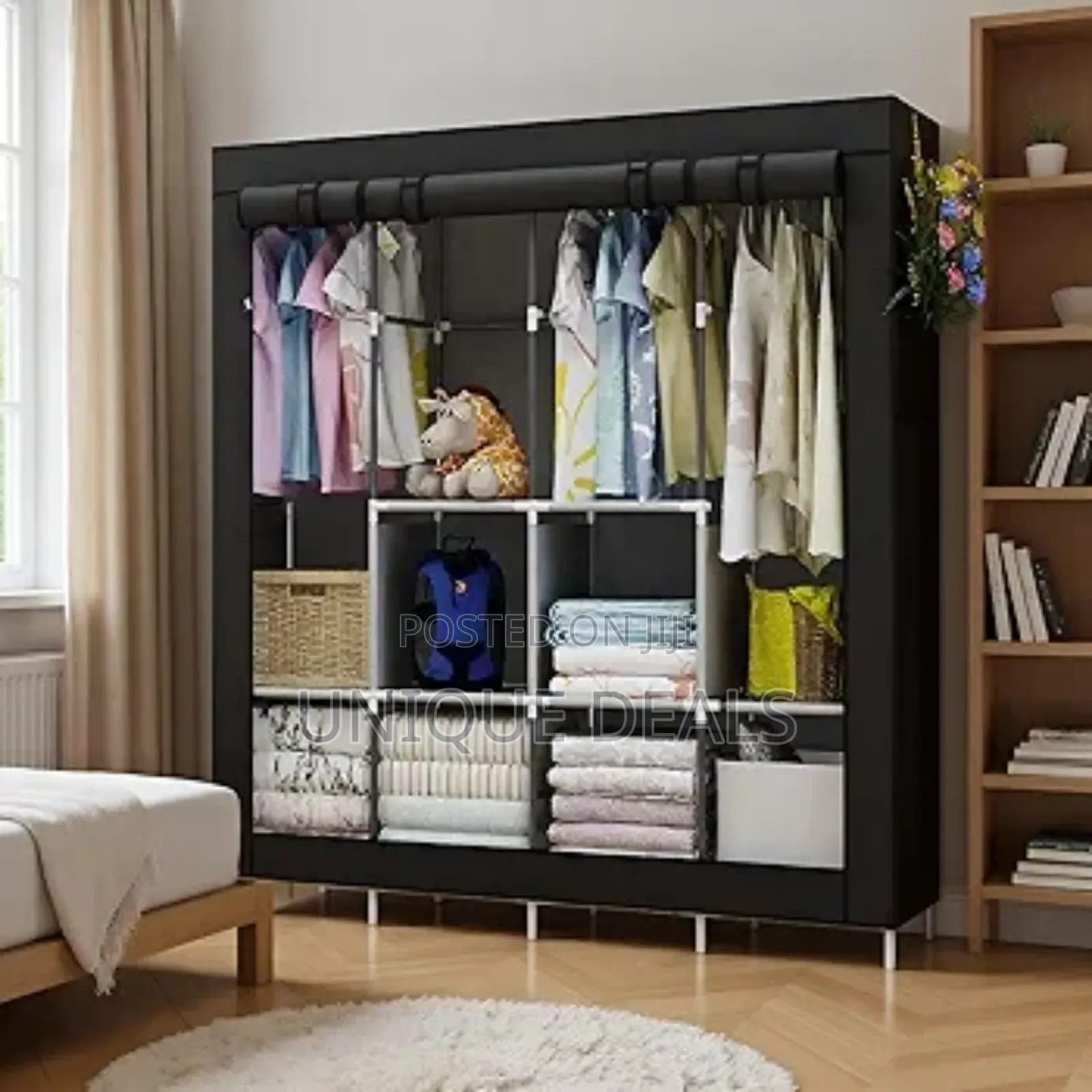 4 Collum Foldable Wardrobe Storage Wardrobe