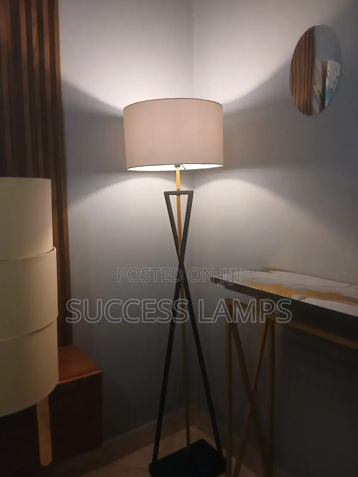 Luxury Metallic Tripod Floor Lamps