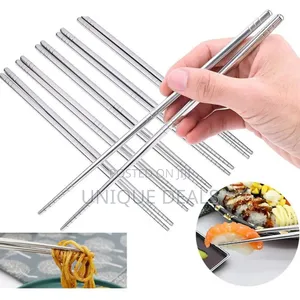 Metal Chopsticks, 5 Pairs 304 Stainless Steel