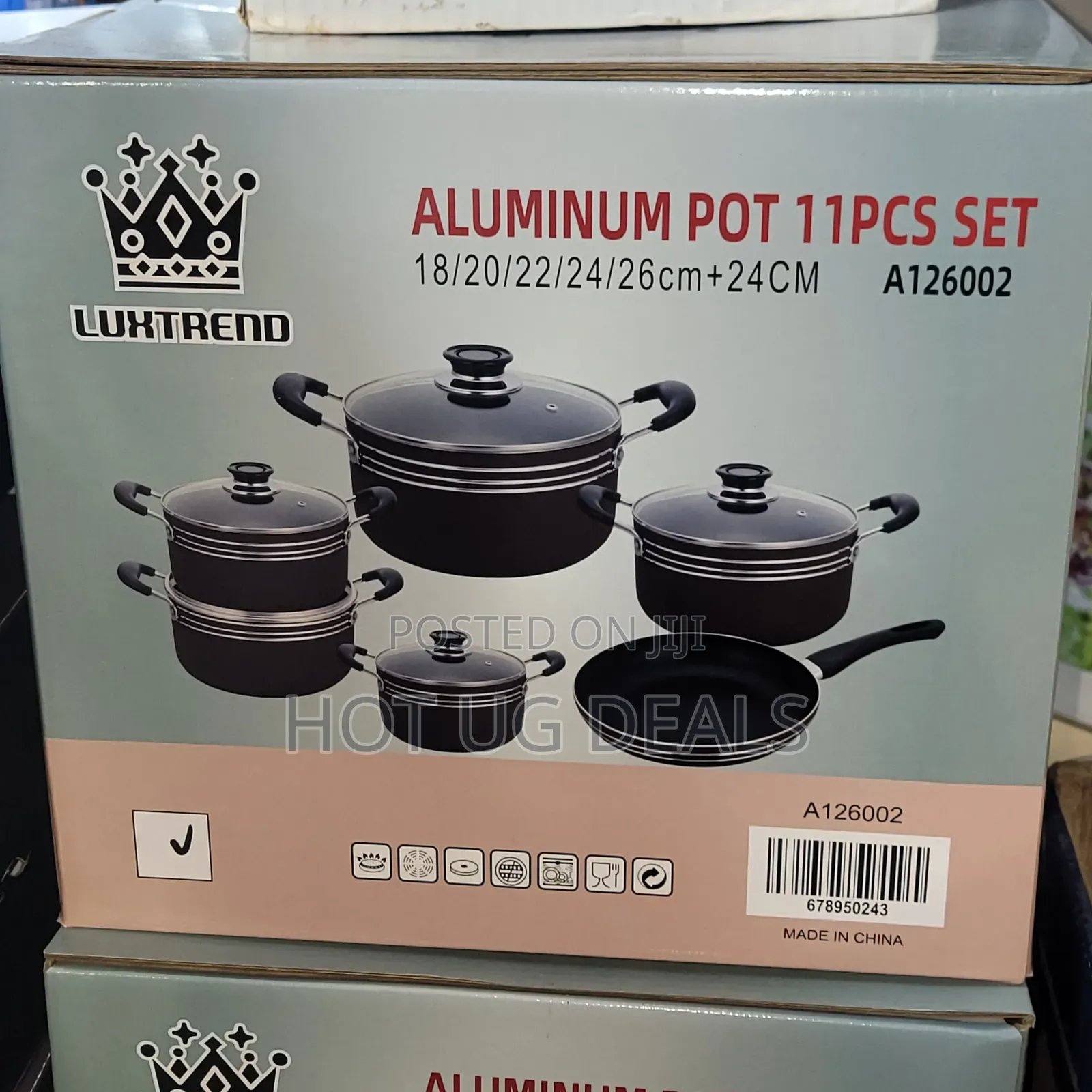 11pcs Aluminium Nonstick Cooking Pots and Fry Pan With Heavy Quality