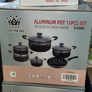 11pcs Aluminium Nonstick Cooking Pots and Fry Pan With Heavy Quality
