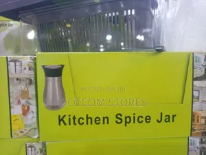 Stainless Steel and Glass Spice Jar,