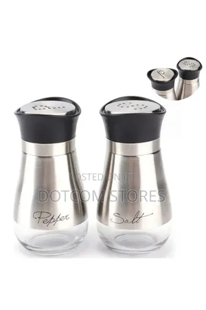 Stainless Steel and Glass Spice Jar,