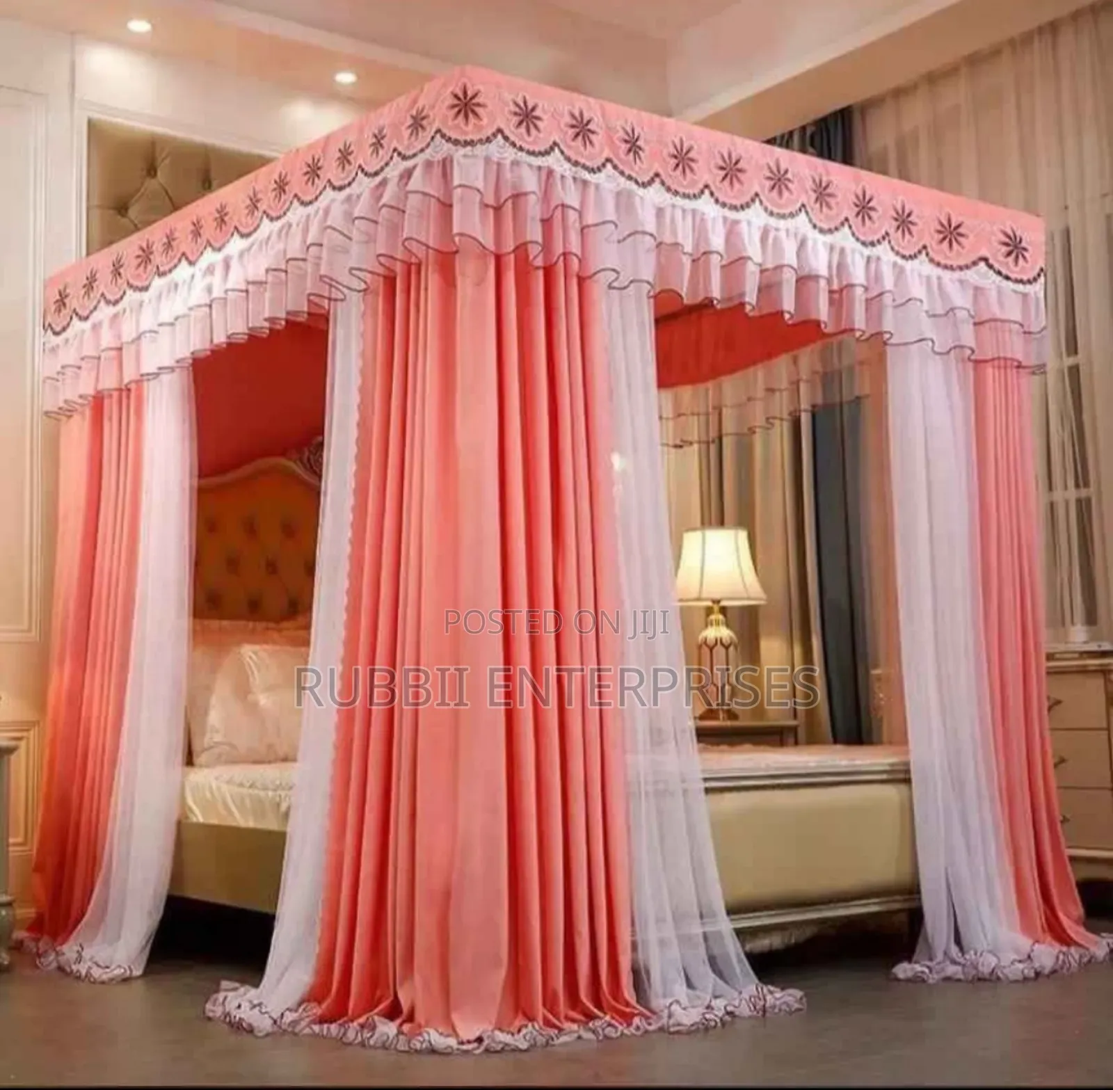 Four Stand Curtain Net ~ Pink