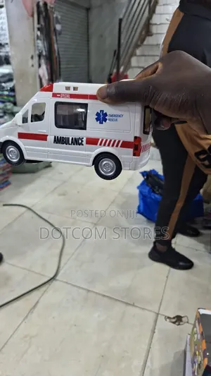 Friction-Powered Ambulance Toy Car