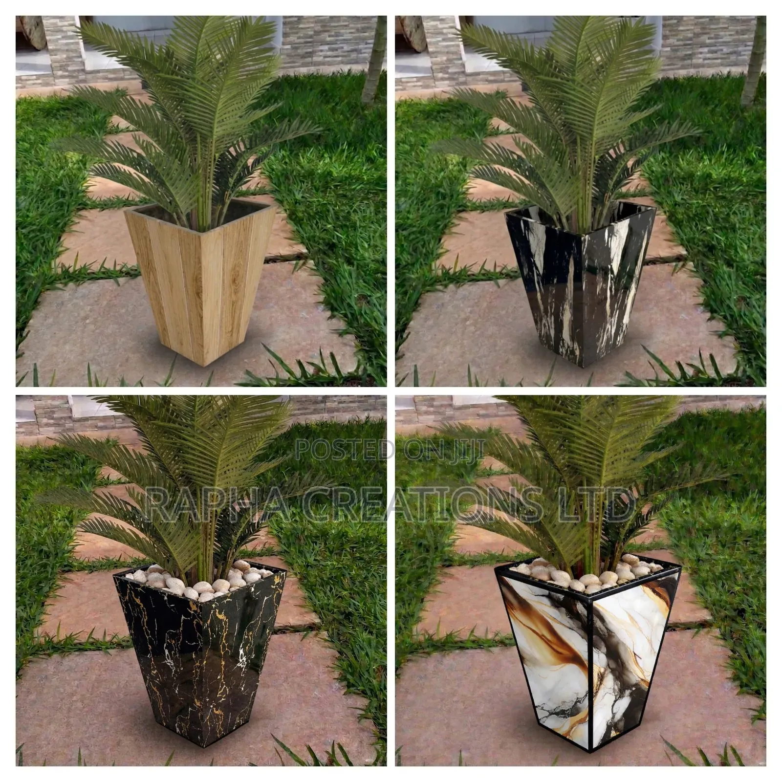 Square Ceramic Tile Planters